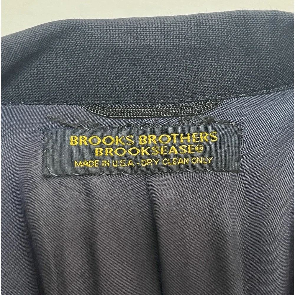 Brooks Brothers Blazer Men's 45L Navy Gold Buttons Brooksease Made in USA Preppy